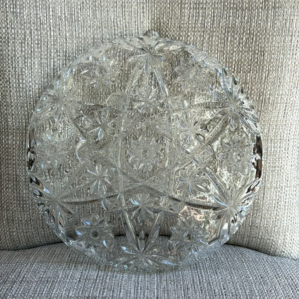 Vintage 1960s Anchor Hocking Star of David Eapc Prescut Serving Tray Platter